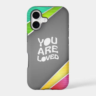 Abstract coloured stripes iPhone Case