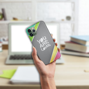 Abstract coloured stripes iPhone Case