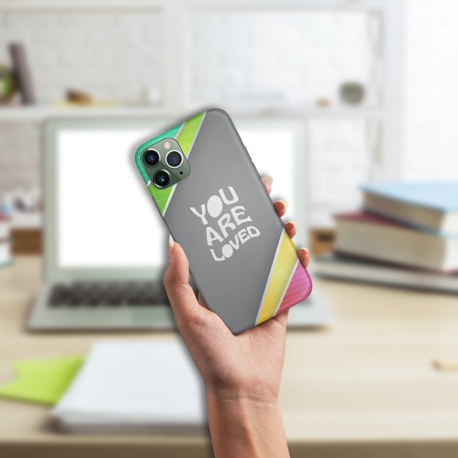 Abstract coloured stripes iPhone Case (Abstract colored stripes iPhone Case)