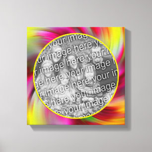 Abstract Coloured Swirls Create Your Own Photo Canvas Print