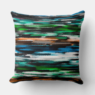 Abstract Coloured Watercolor Pattern Cushion
