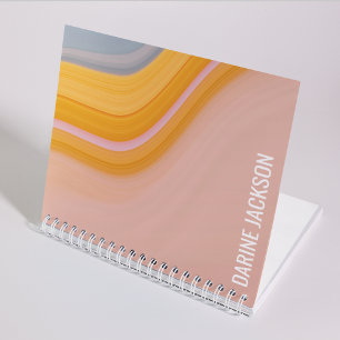 Abstract Colourful Aesthetic Pink Orange Blue Notebook