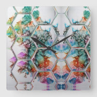 Abstract Colourful alcohol ink art