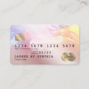 Abstract colourful art Credit Card Style Gold