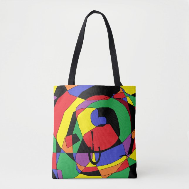Abstract Colourful Art - Multicolor Tote Bag (Front)