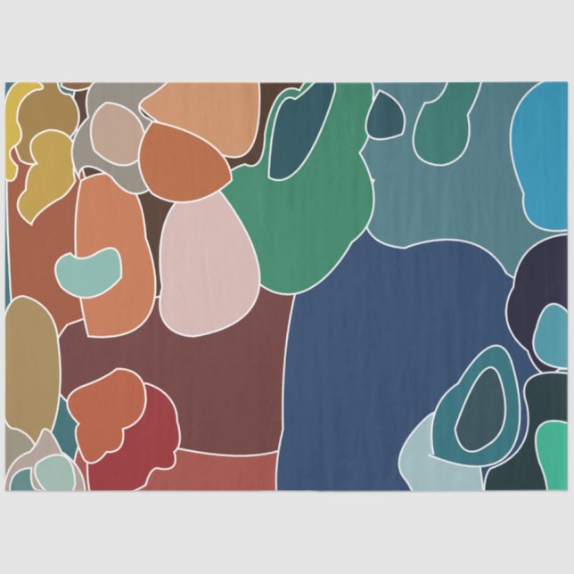 Abstract Colourful Artistic Artsy  Tissue Paper (Front)