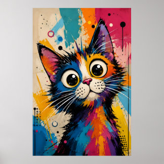 Abstract colourful artistic illustration poster