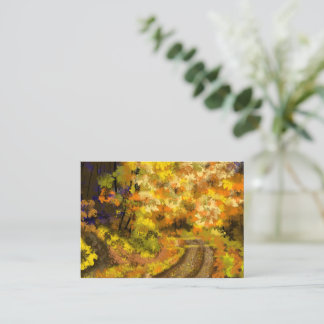 Abstract Colourful Autumn Note Card