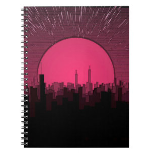 Abstract colourful background. Beautiful moonlight Notebook