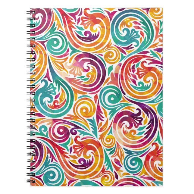 Abstract colourful background. illustrationcarniva notebook (Front)