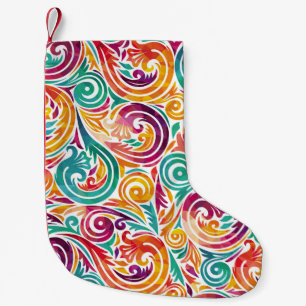 Abstract colourful background. illustrationcarniva small christmas stocking