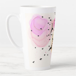 Abstract colourful birds pattern mug