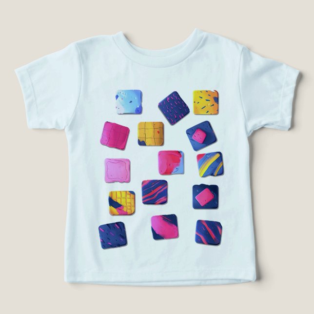 Abstract Colourful Blocks Pattern (Design Front)