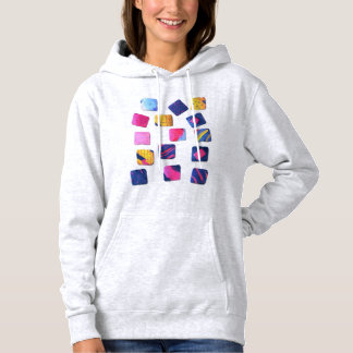 Abstract Colourful Blocks Pattern Hoodie