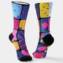 Abstract Colourful Blocks Pattern