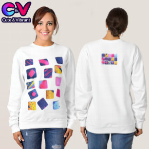 Abstract Colourful Blocks Pattern Sweatshirt