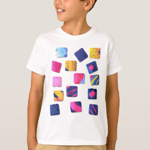 Abstract Colourful Blocks Pattern T-Shirt