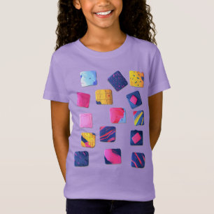 Abstract Colourful Blocks Pattern T-Shirt