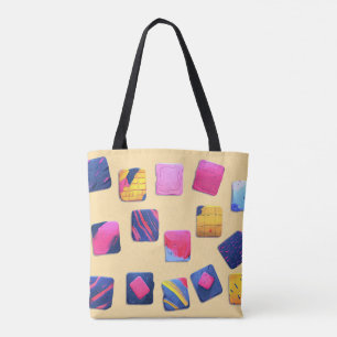 Abstract Colourful Blocks Pattern Tote Bag