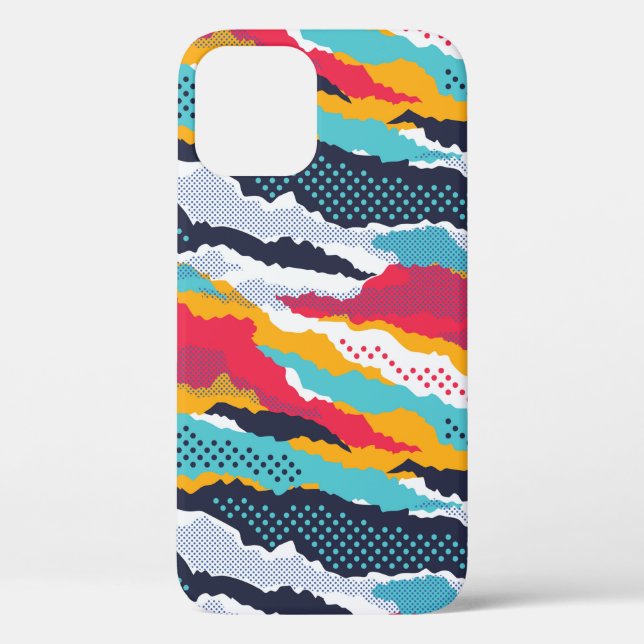Abstract colourful camouflage wallpaper with polka Case-Mate iPhone case (Back)