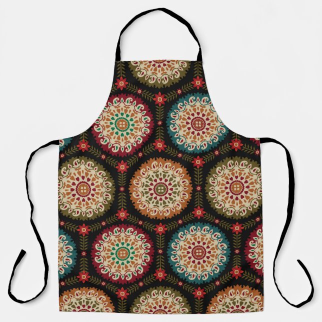 abstract colourful circle bunch pattern background apron (Front)