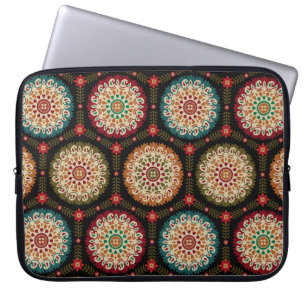 abstract colourful circle bunch pattern background laptop sleeve