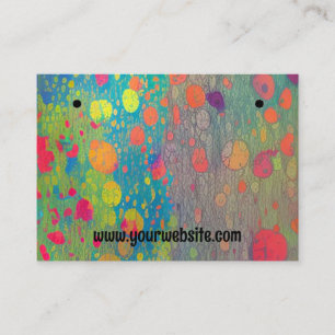 Abstract Colourful Circles Earrings Display Card