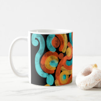 Abstract colourful coffee mug