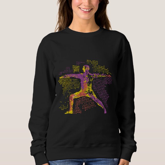 Abstract Colourful Concept Yoga Pose Sweatshirt (Front)