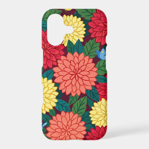 Abstract Colourful Dahlias Butterfly iPhone Cases
