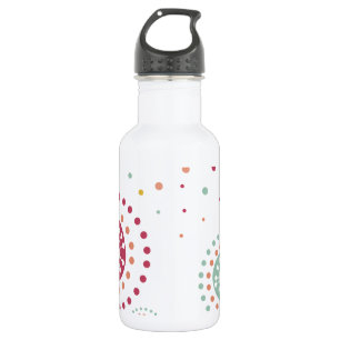 abstract colourful dandelion flowers dots 532 ml water bottle