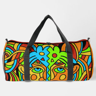 Abstract colourful Design - large Duffle Bag