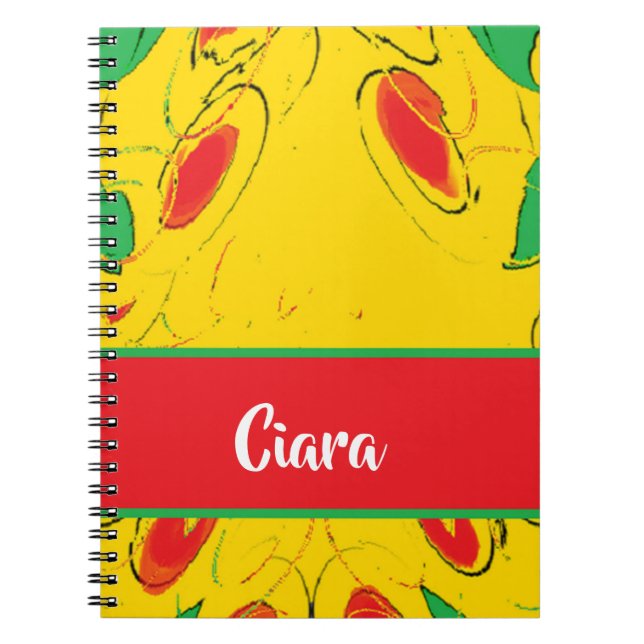 Abstract colourful design on notebook (Front)