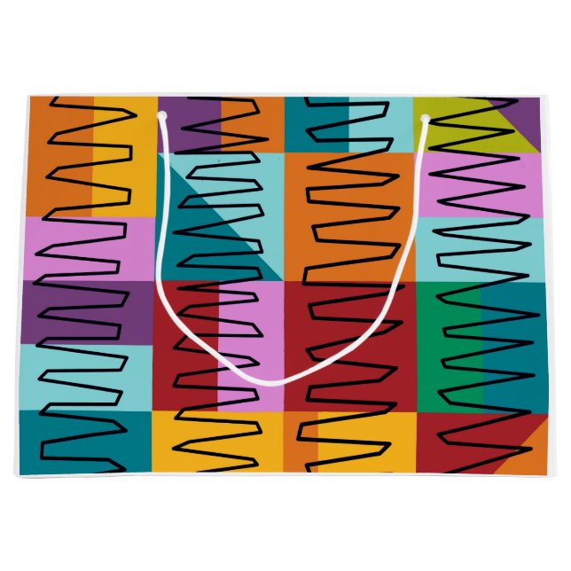 Abstract, colourful designs  large gift bag (Front)