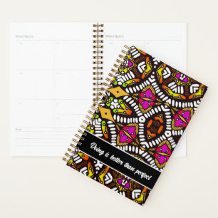 Abstract colourful Doing is better than perfect Planner