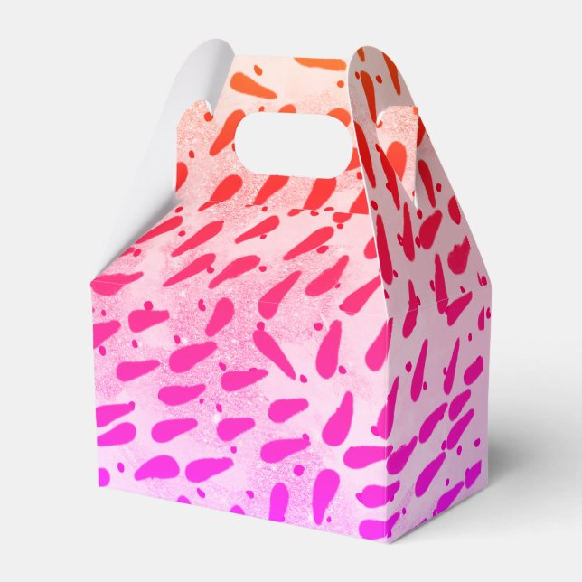 Abstract Colourful Dots Favour Box (Front Side)