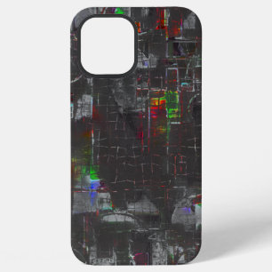 Abstract colourful drawing in dark night under jut iPhone 12 pro max case