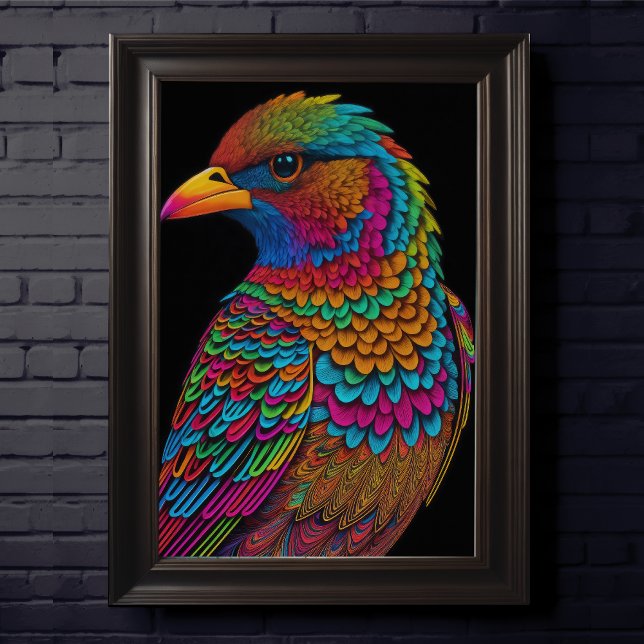 Abstract Colourful Drawing of A Bird 2:3 II Poster (Creator Uploaded)