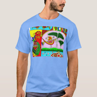 Abstract Colourful Drawn Art T-Shirt