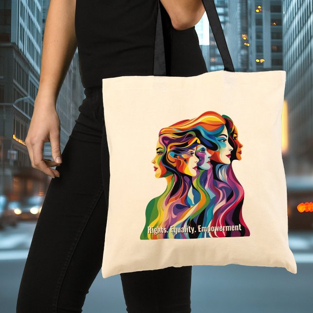 Abstract Colourful Faces | Womens Day Tote Bag (Abstract Colorful Faces | Womens Day Tote Bag)