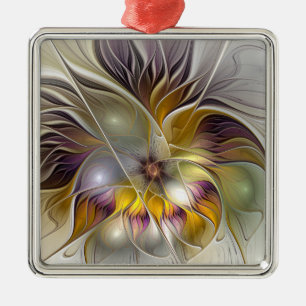 Abstract Colourful Fantasy Flower Fractal Art Metal Tree Decoration