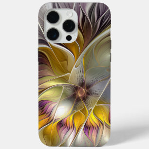 Abstract Colourful Fantasy Flower Modern Fractal iPhone 15 Pro Max Case