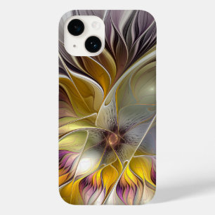 Abstract Colourful Fantasy Flower Modern Fractal Case-Mate iPhone 14 Case