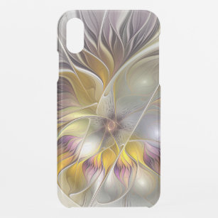 Abstract Colourful Fantasy Flower Modern Fractal iPhone XR Case