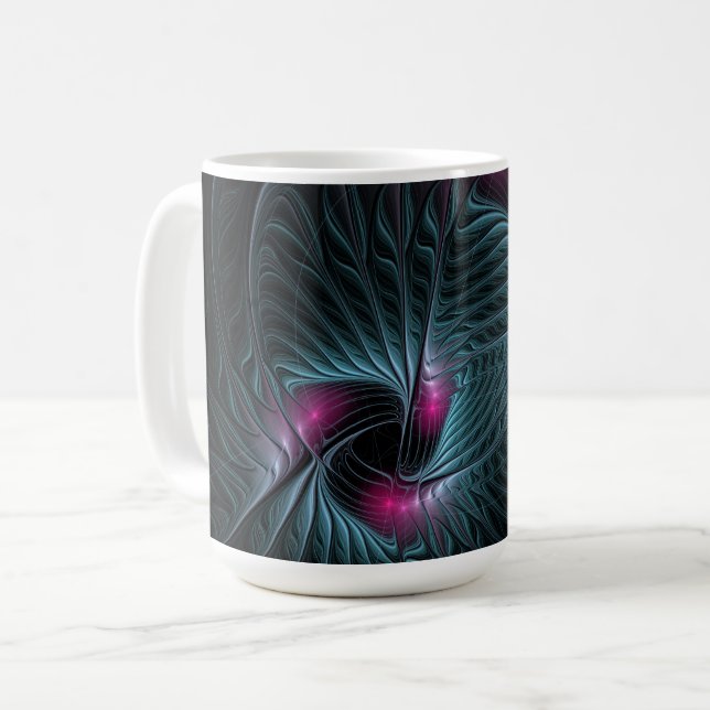 Abstract Colourful Fantasy Fractal  Coffee Mug (Front Left)