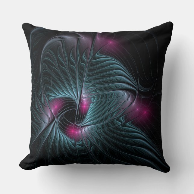 Abstract Colourful Fantasy Fractal Cushion (Front)