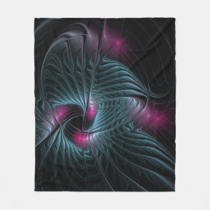 Abstract Colourful Fantasy Fractal Fleece Blanket
