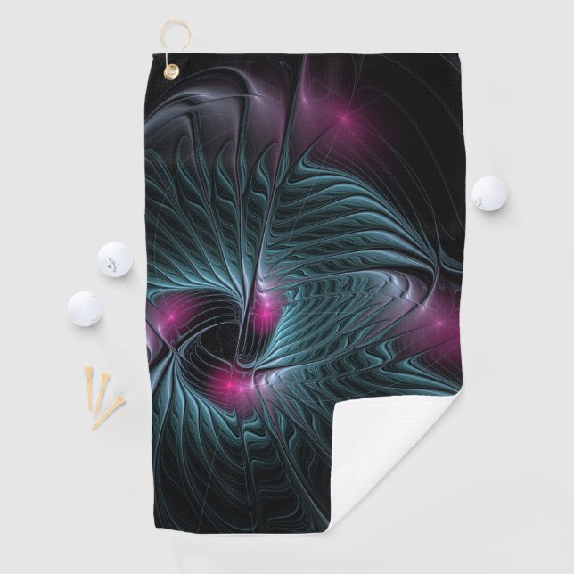 Abstract Colourful Fantasy Fractal  Golf Towel (InSitu)