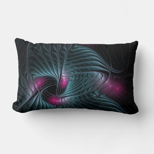 Abstract Colourful Fantasy Fractal Lumbar Cushion (Front)