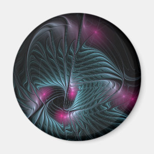 Abstract Colourful Fantasy Fractal Magnet
